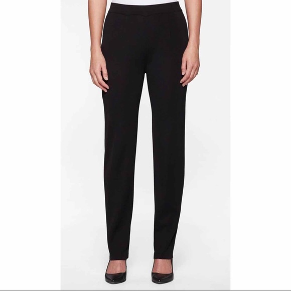Exclusively Misook Black Straight Leg Pant